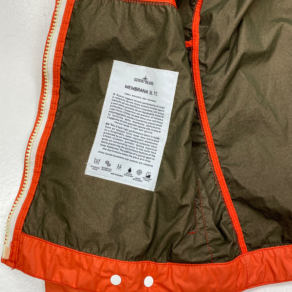 Stone Island Orange Membrana 3L TC Hooded Jacket