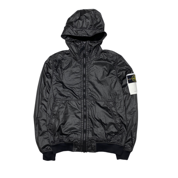 Stone Island 2018 Black Lamy Flock Hooded Jacket