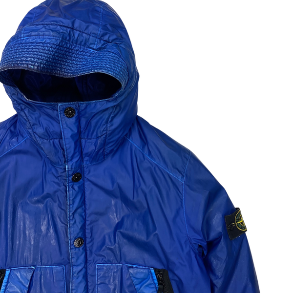 Stone Island Blue Quilted Mussola Gommata Jacket