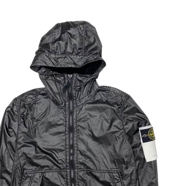 Stone Island 2018 Black Lamy Flock Hooded Jacket