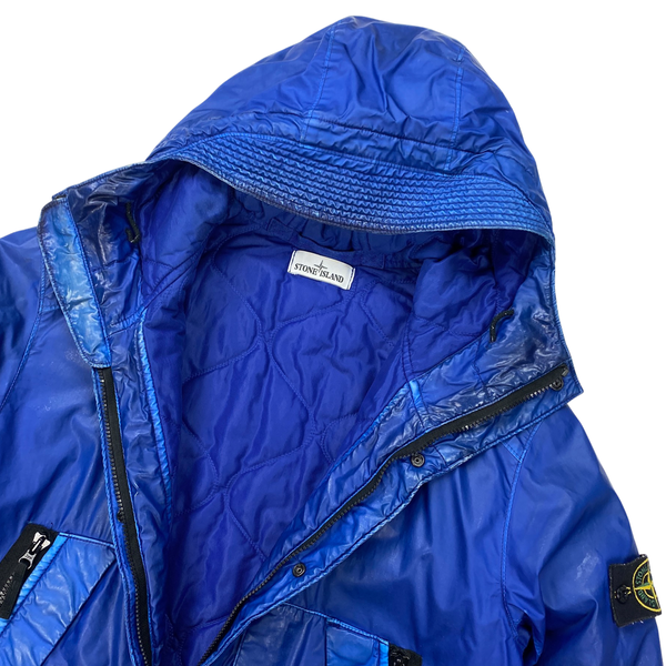 Stone Island Blue Quilted Mussola Gommata Jacket