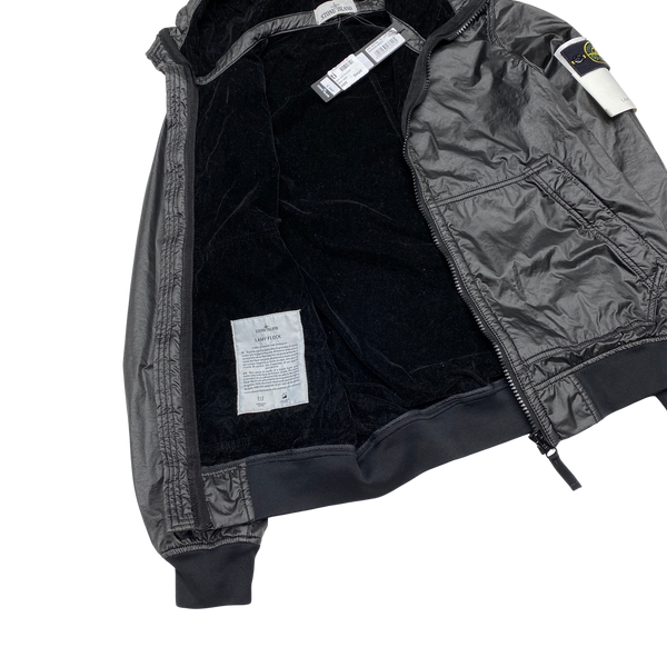 Stone Island 2018 Black Lamy Flock Hooded Jacket