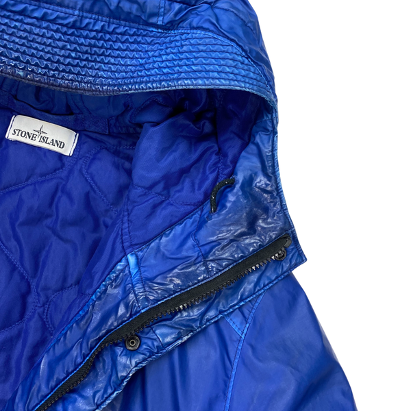 Stone Island Blue Quilted Mussola Gommata Jacket