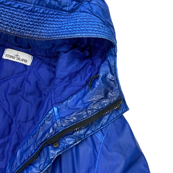 Stone Island Blue Quilted Mussola Gommata Jacket