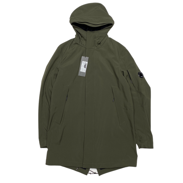 CP Company Khaki Soft Shell Fishtail Parka Jacket Mat s Island