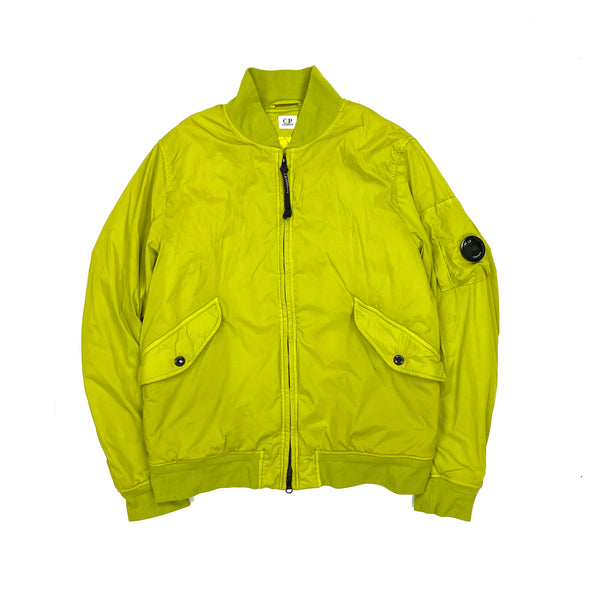 CP Company Line Green Quilted Nycra Bomber Jacket