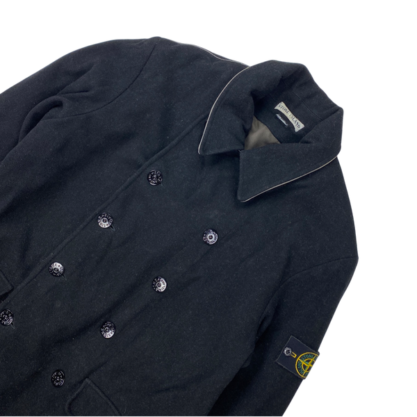 Stone Island 2001 Black Double Breasted Duffle Coat