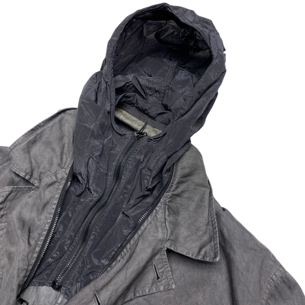 Stone Island 2004 Lino Flax Nylon Metal Hood Jacket