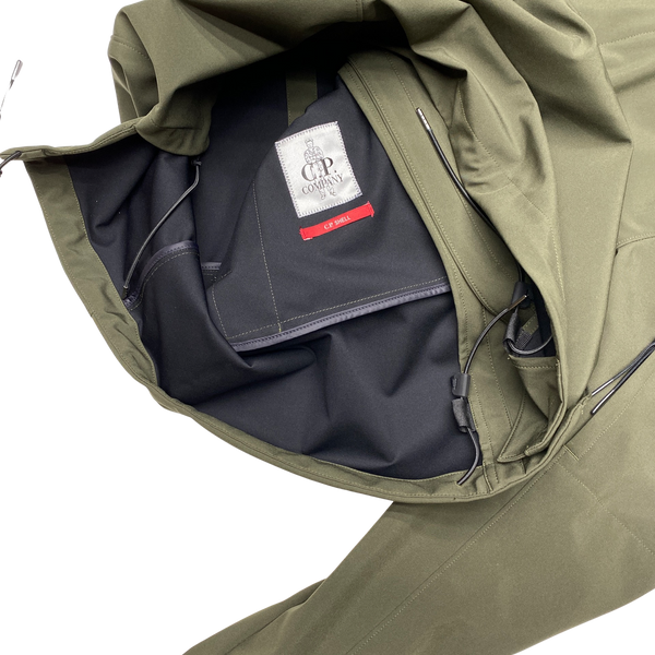 CP Company Khaki Soft Shell Fishtail Parka Jacket