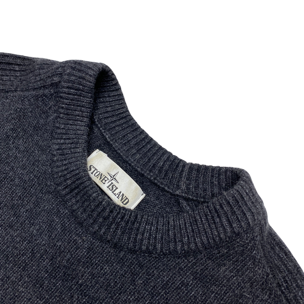 Stone Island 2019 Dark Grey Wool Crewneck Jumper