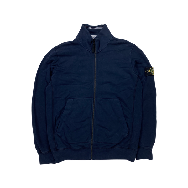 Stone Island Navy Zipped High Neck Jumper