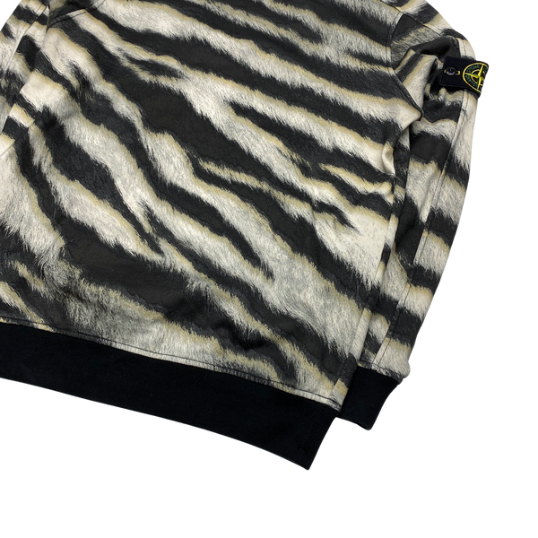 Stone Island 2018 White Tiger Crewneck Sweatshirt Mat s Island