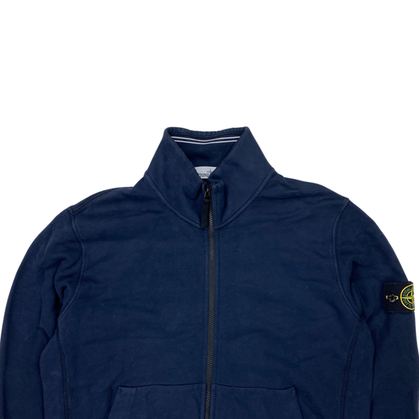 Stone Island Navy Zipped High Neck Jumper