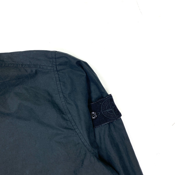 Stone Island Black Cotton Resin Crewneck Sweatshirt