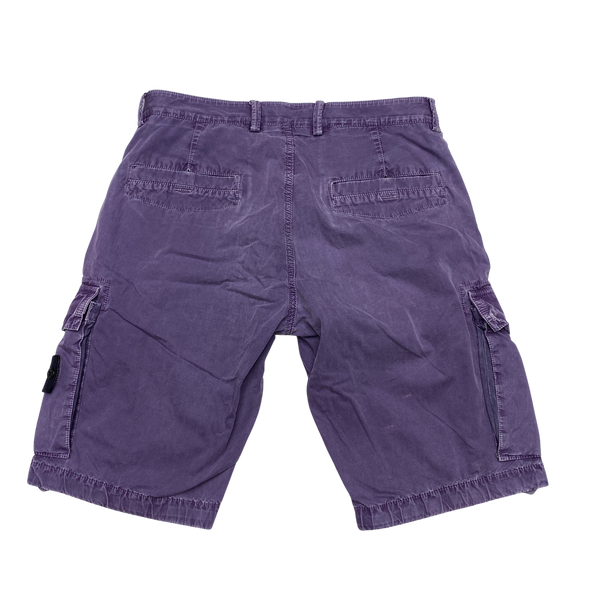 Stone Island Purple Cotton Cargo Trousers