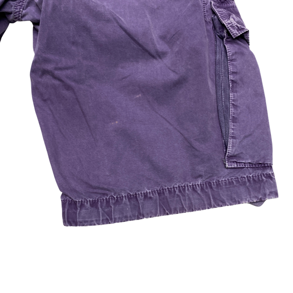 Stone Island Purple Cotton Cargo Trousers