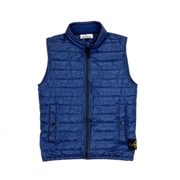 Stone Island Navy Micro Rip Stop Down Gilet