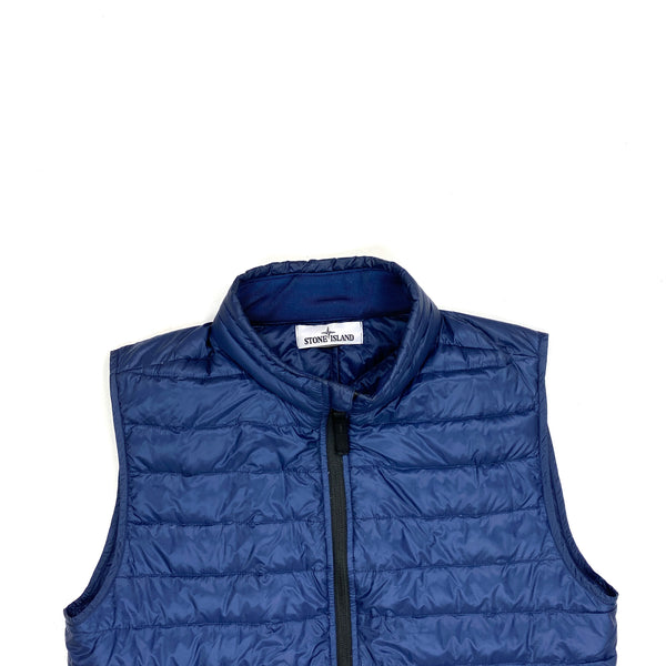 Stone Island Navy Micro Rip Stop Down Gilet