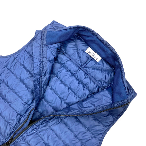 Stone Island Navy Micro Rip Stop Down Gilet
