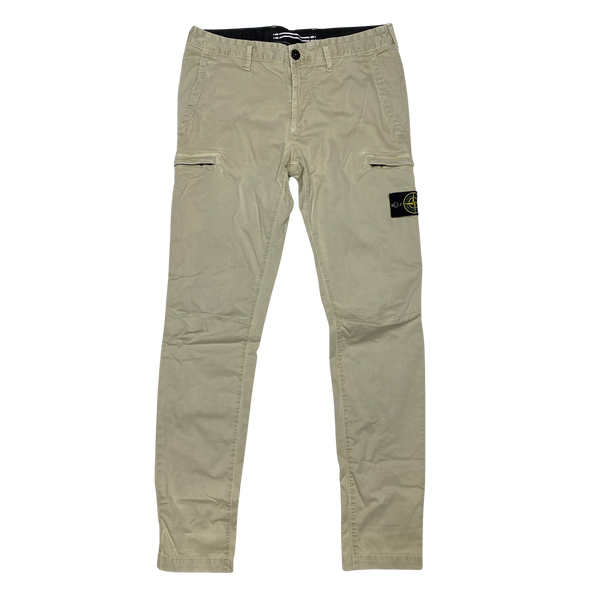 Stone Island 2020 Beige Skinny Fit Cargo Trousers