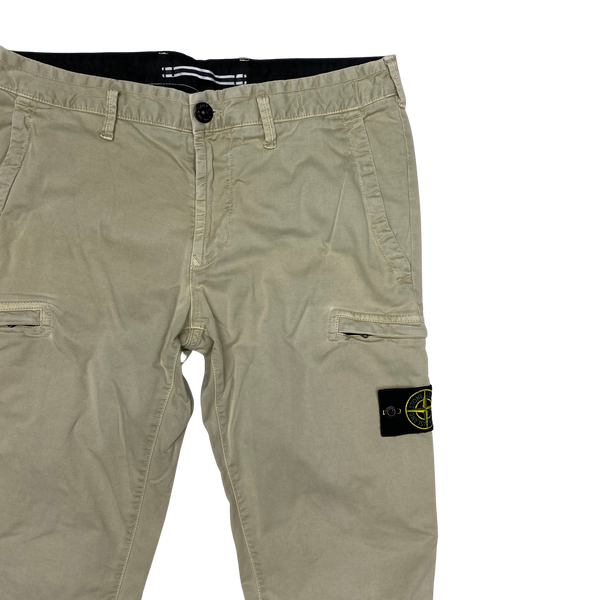 Stone Island 2020 Beige Skinny Fit Cargo Trousers