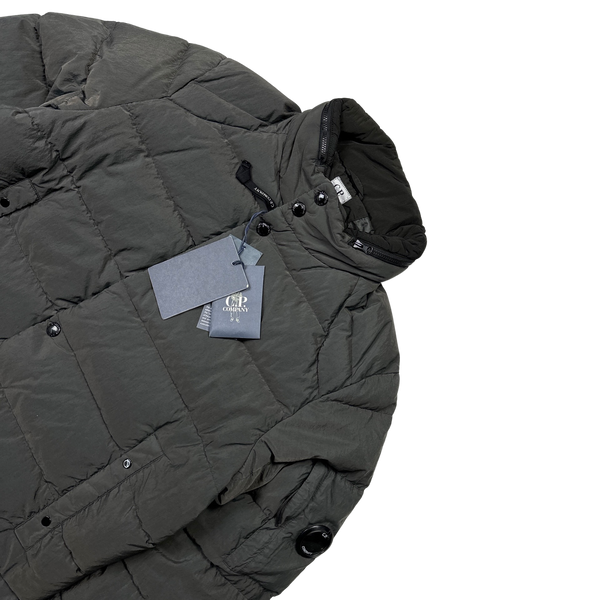 CP Company Grey Piuma Nylon Down Puffer Jacket - XL
