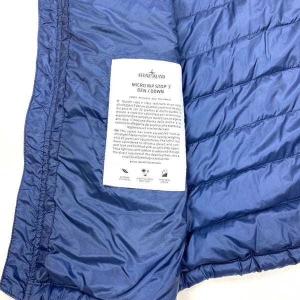 Stone Island Navy Micro Rip Stop Down Gilet