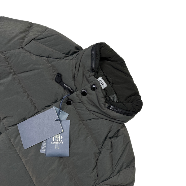 CP Company Grey Piuma Nylon Down Puffer Jacket - XL
