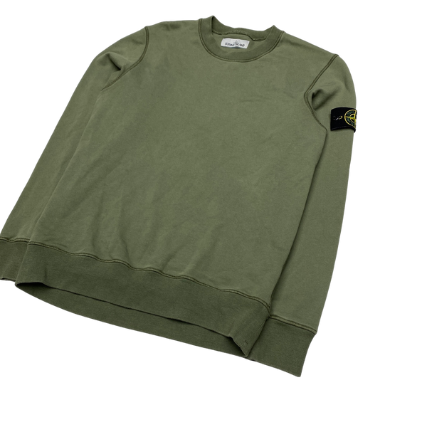 Stone island 2025 olive green sweatshirt
