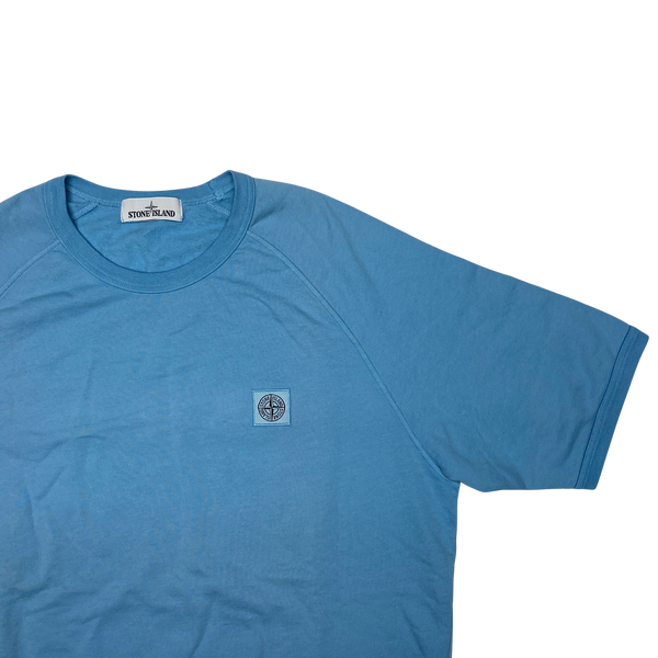 Stone Island 2017 Light Blue Short Sleeved Sweatshirt