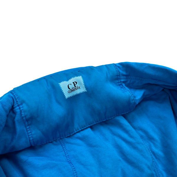 CP Company Light Blue Cotton Zipped Hoodie