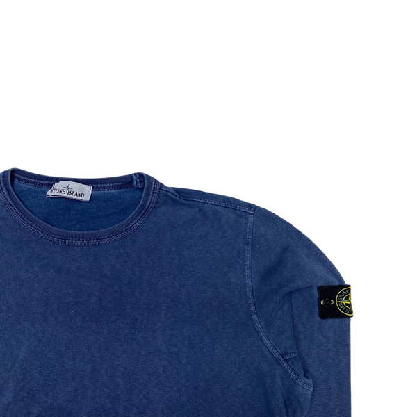 Stone Island 2017 Blue Cotton Crewneck Sweatshirt