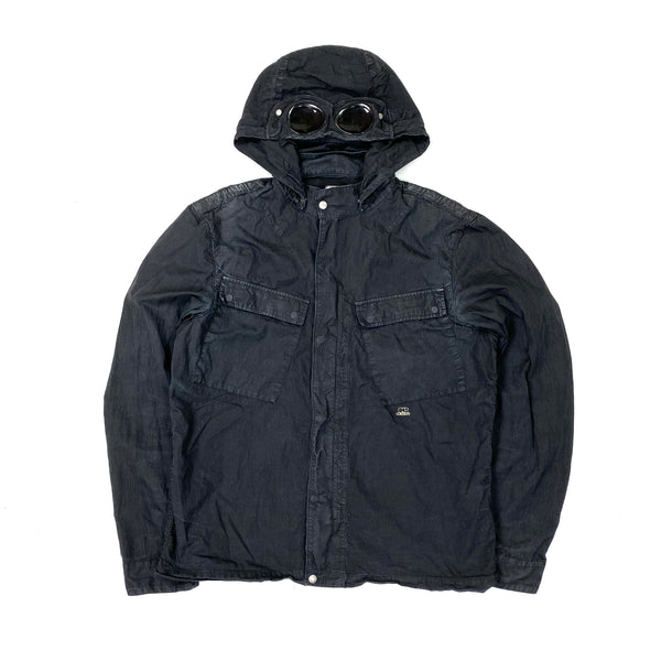 CP Company Black Cotton Goggle Jacket