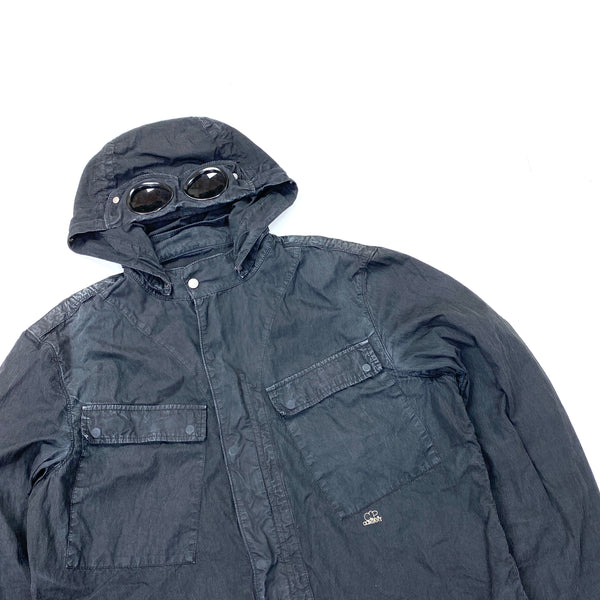 CP Company Black Cotton Goggle Jacket