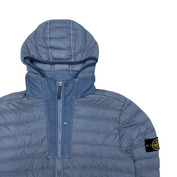Stone Island Light Blue Loom Woven Down Puffer Jacket