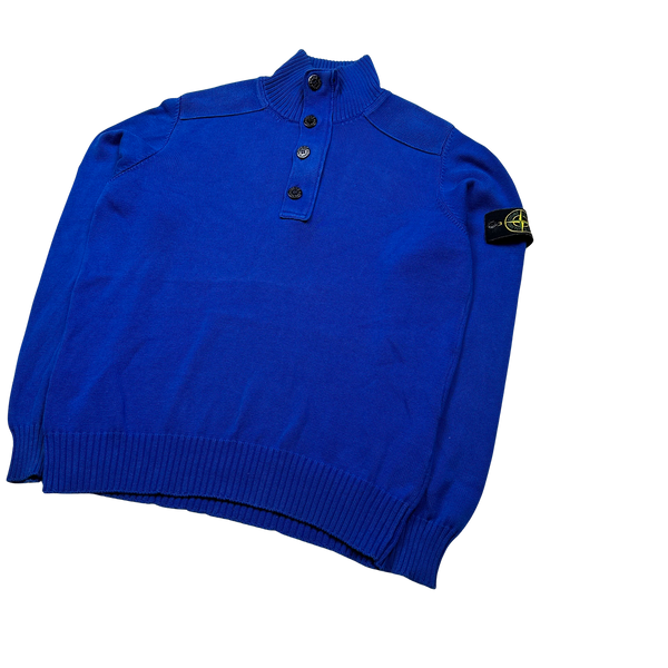 Stone Island Blue 2012 Cotton Knit Pullover - XL