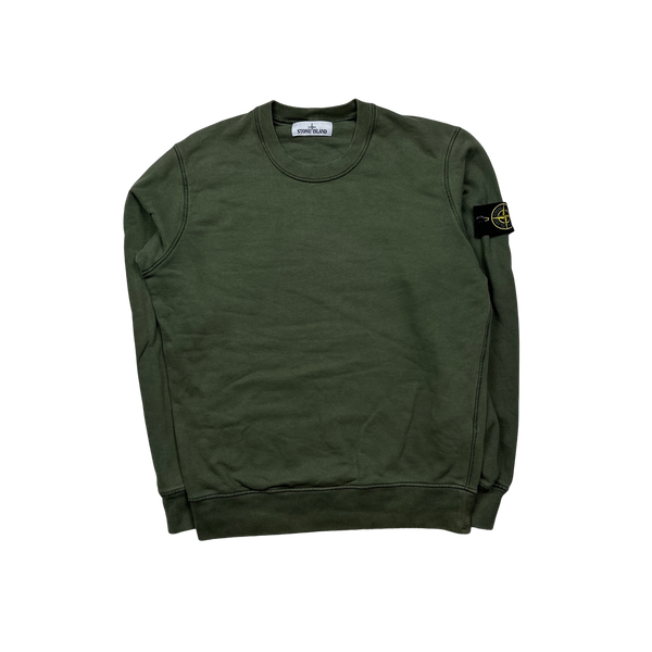 Stone Island 2020 Green Cotton Crewneck Sweatshirt - Medium