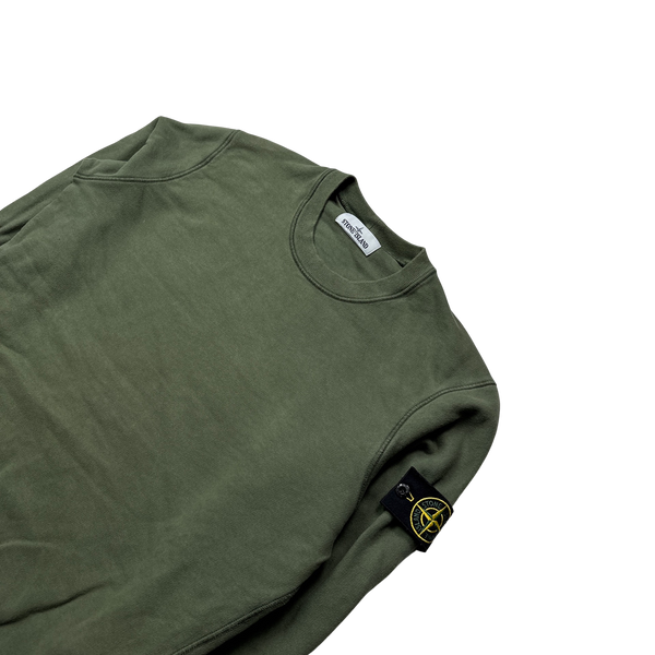 Stone Island 2020 Green Cotton Crewneck Sweatshirt - Medium