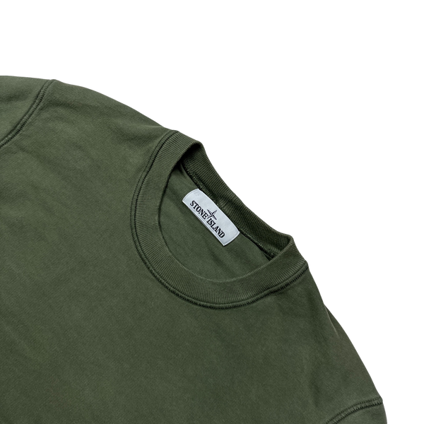 Stone Island 2020 Green Cotton Crewneck Sweatshirt - Medium
