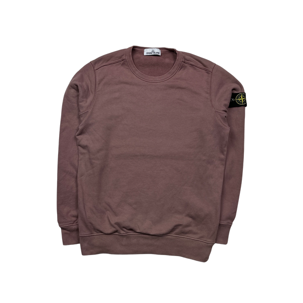 Stone Island 2018 Pink Cotton Crewneck Sweatshirt - Large