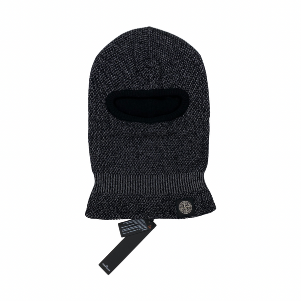 Stone Island Black Reflective Weave Balaclava