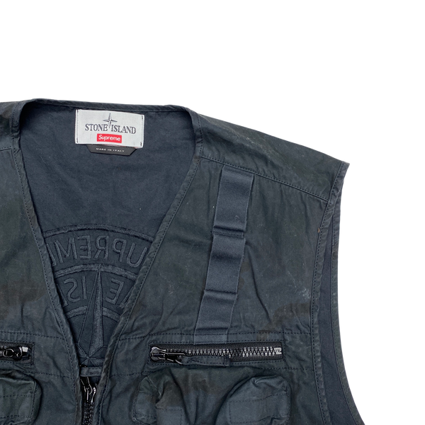 Stone Island x Supreme Brushed Cotton 2C Camo OVD Vest