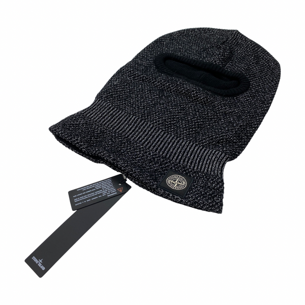 Stone Island Black Reflective Weave Balaclava