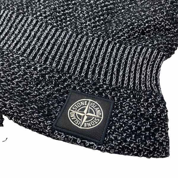 Stone Island Black Reflective Weave Balaclava