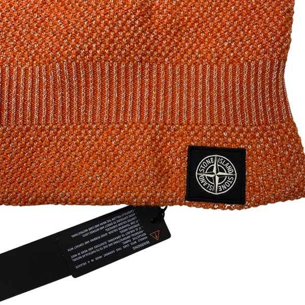 Stone Island Orange Reflective Weave Balaclava