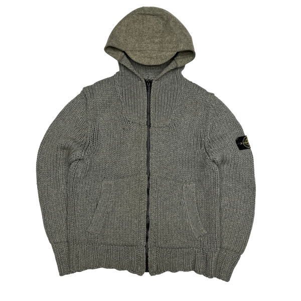 Stone island textured knit jacket sale