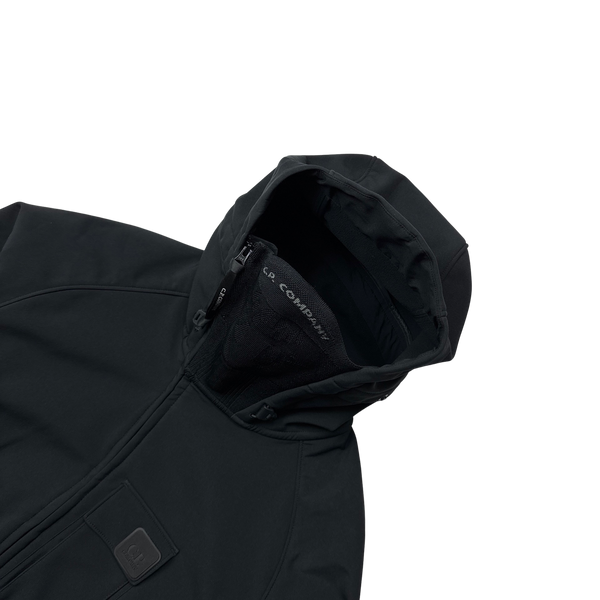 CP Company Black Face Mask Soft Shell Jacket - Large