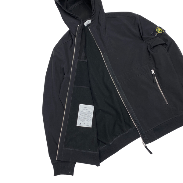 Stone Island 2019 Black Fleece Lined Soft Shell Jacket