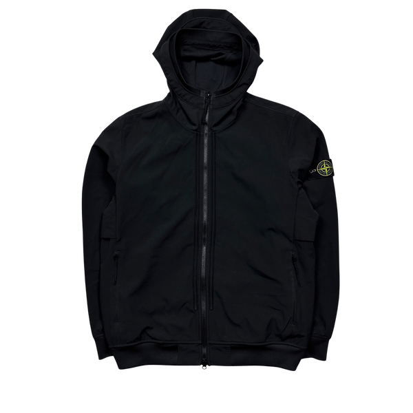 Stone Island Black Soft Shell R E Dye Tech Jacket XL Mat s Island