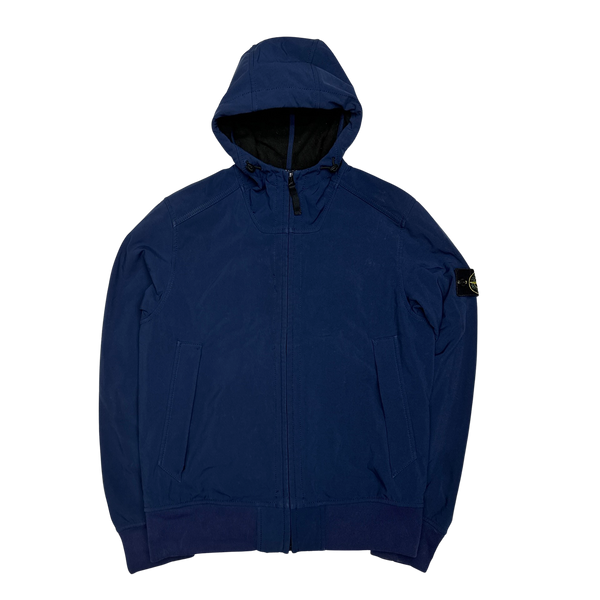Stone Island 2015 Blue Fleece Lined Soft Shell Jacket